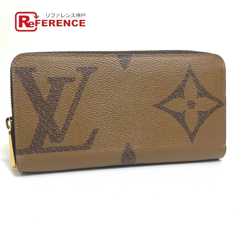 LOUIS VUITTON Monogram Giant Zippy Wallet Long Canvas Brown